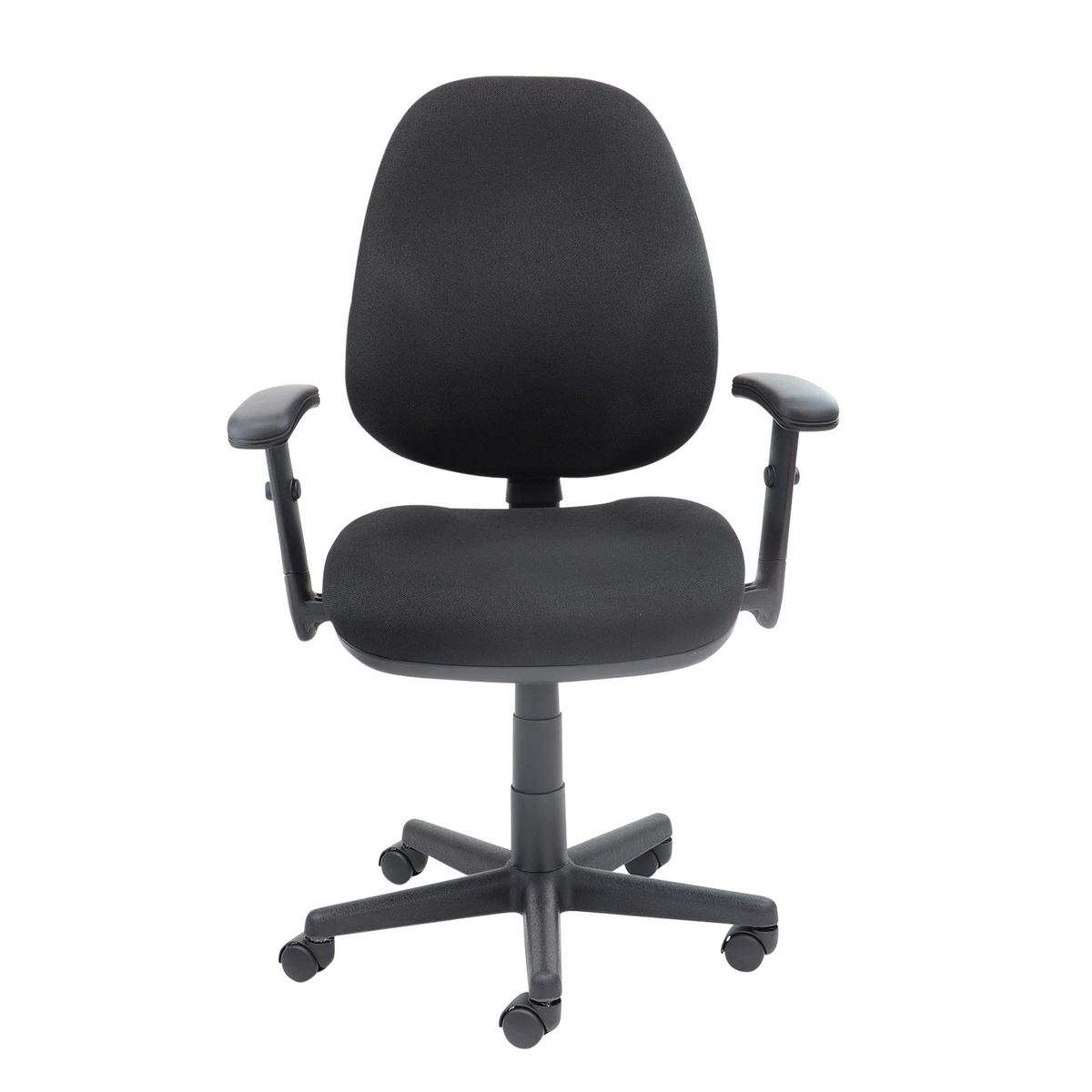 Picture of Bilbao fabric operators chair with lumbar support and adjustable arms - black