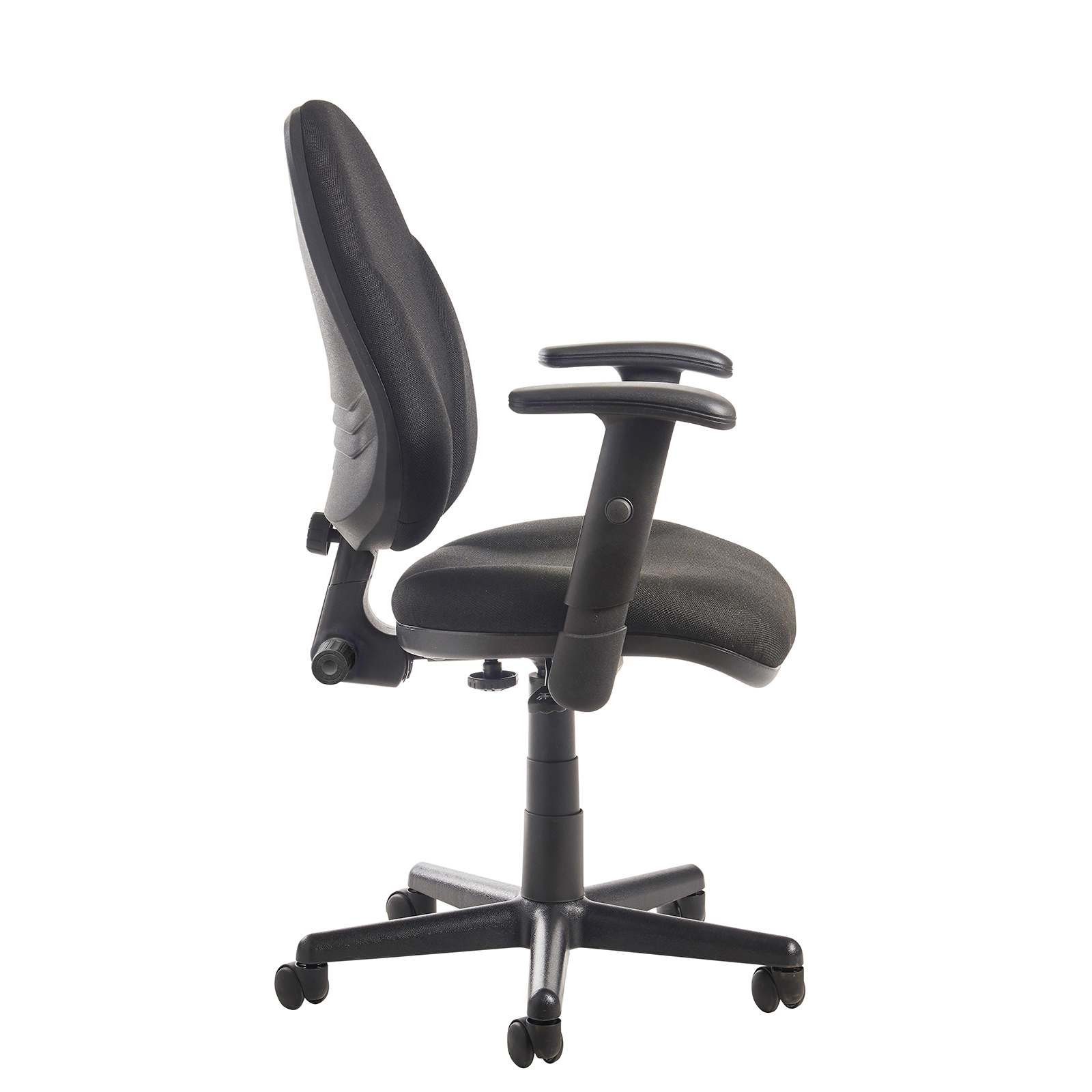 Picture of Bilbao fabric operators chair with lumbar support and adjustable arms - black
