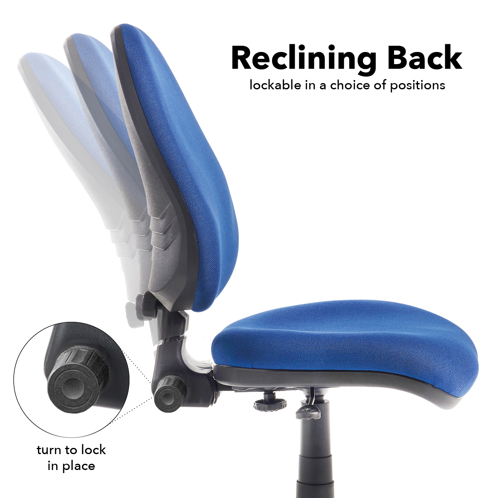 Picture of Bilbao fabric operators chair with no arms - blue