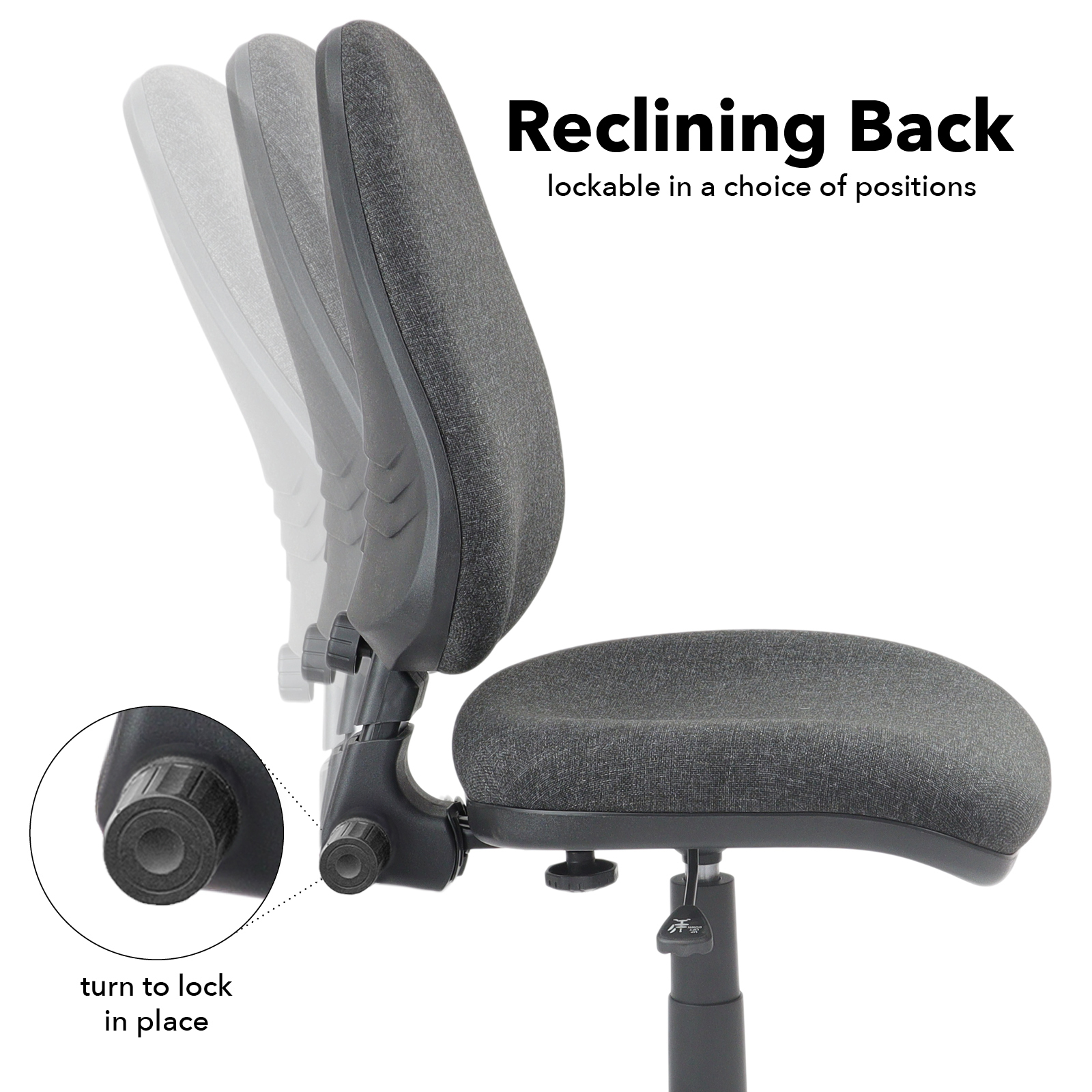 Picture of Bilbao fabric operators chair with no arms - charcoal