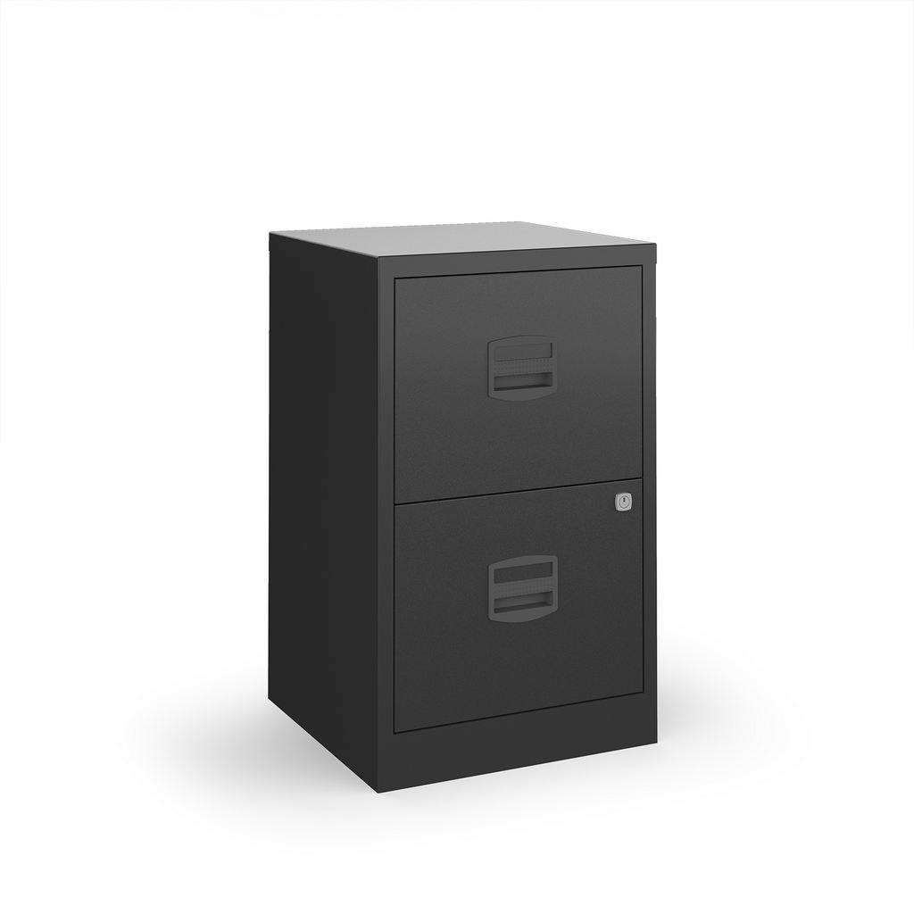Picture of Bisley A4 home filer with 2 drawers - black