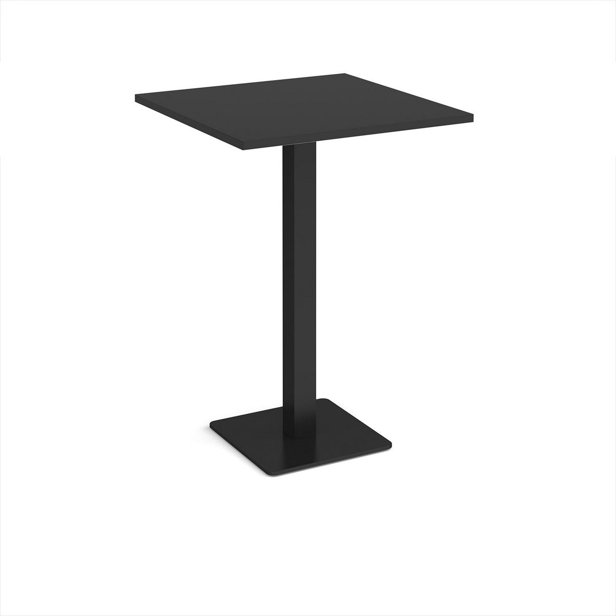 Picture of Brescia square poseur table with flat square black base 800mm - Black