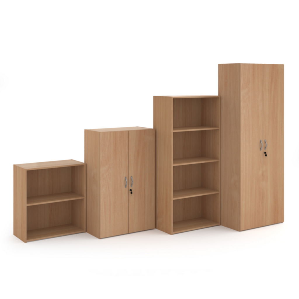 Picture of Contract bookcase 1630mm high with 3 shelves - beech