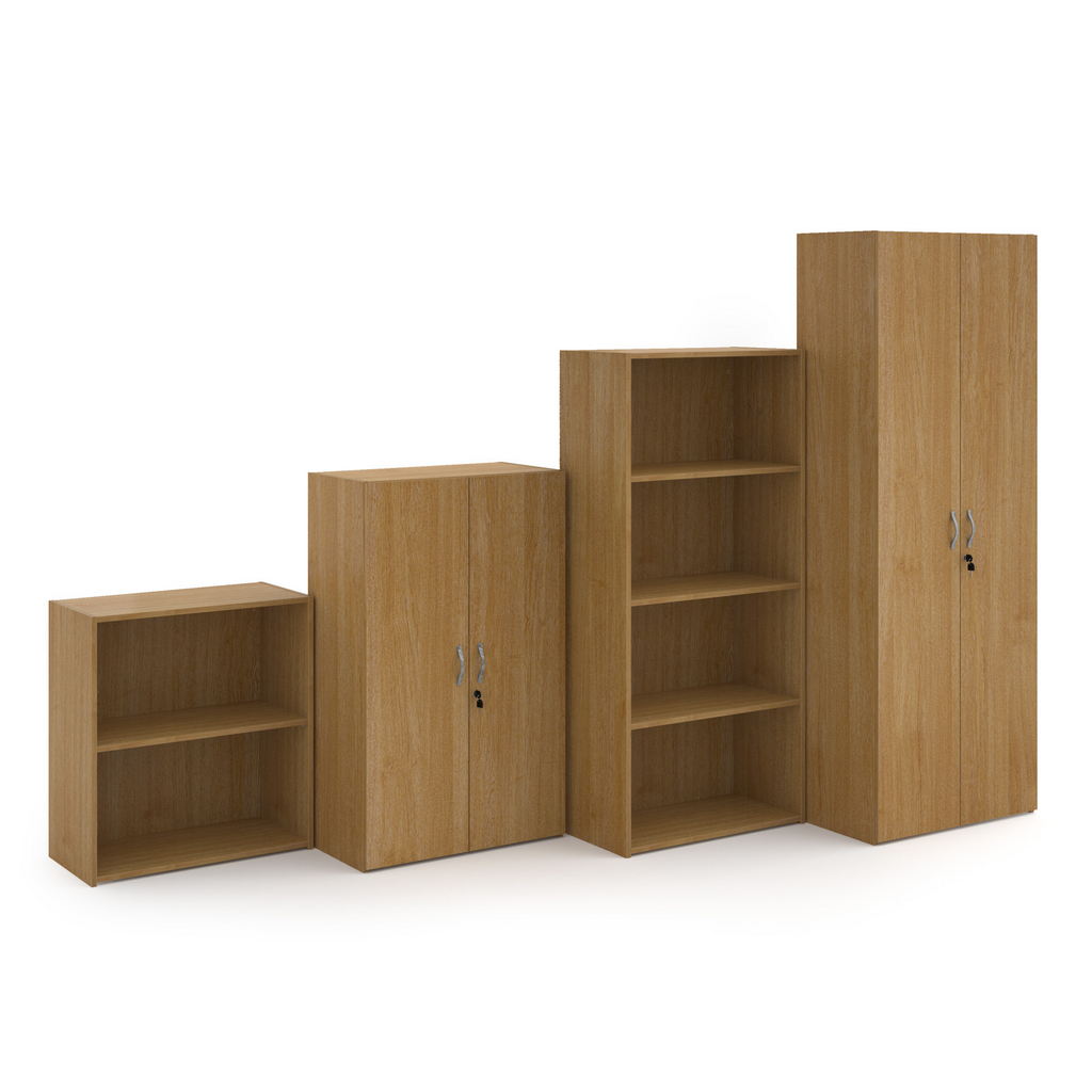Picture of Contract bookcase 830mm high with 1 shelf - oak