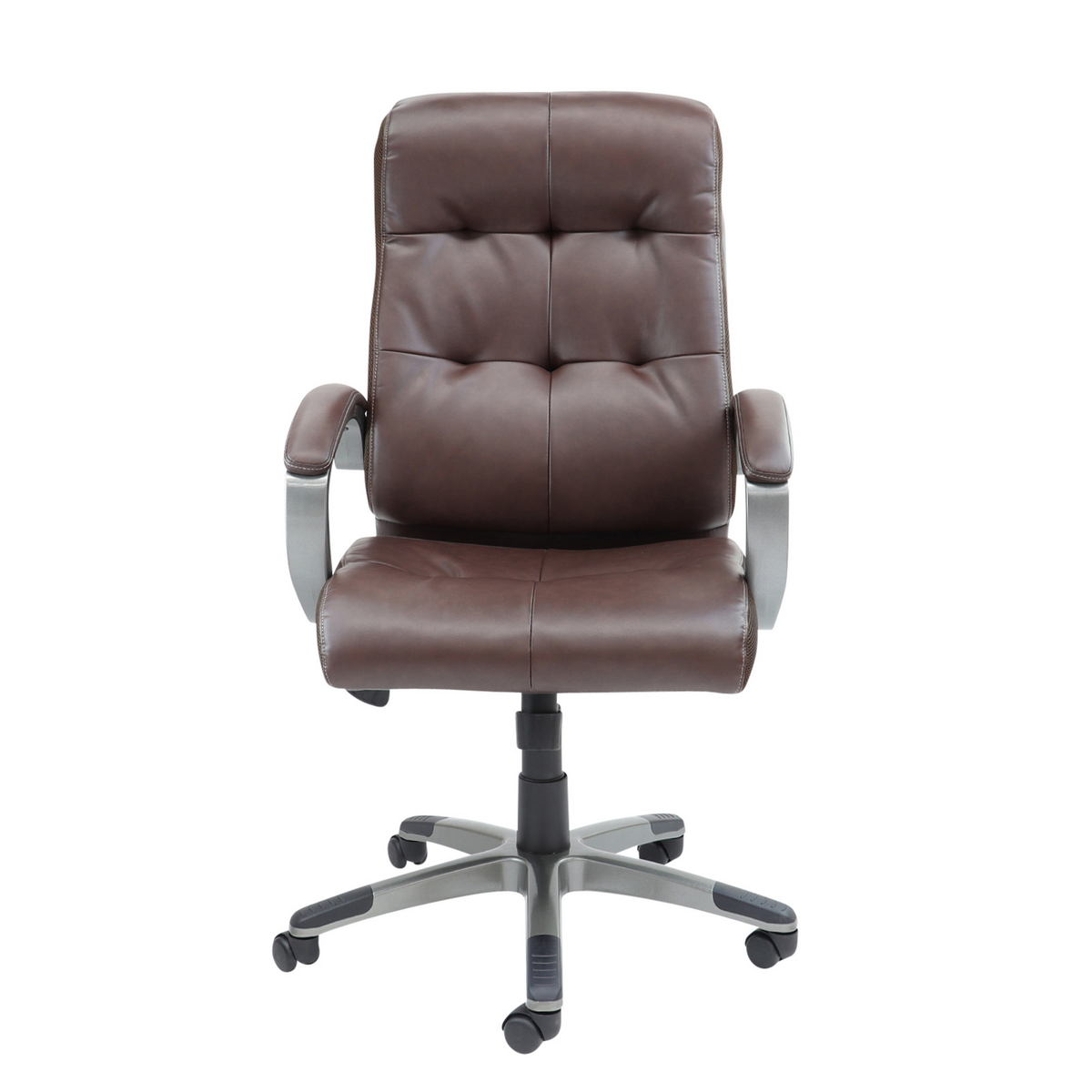 Picture of Catania high back managers chair - brown leather faced