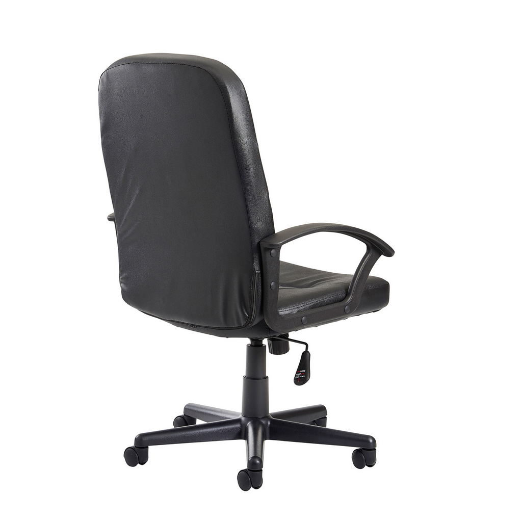 Picture of Cavalier high back managers chair - black leather faced