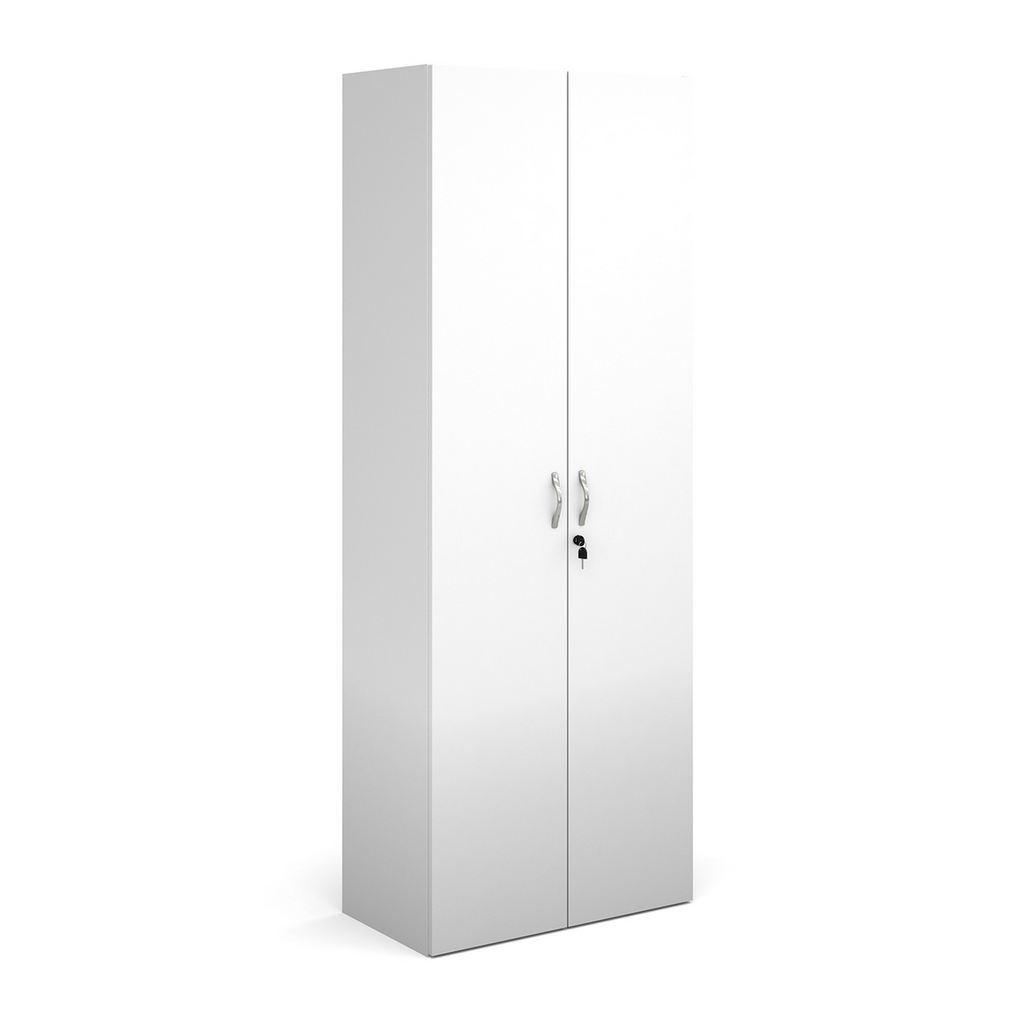 Picture of Contract double door cupboard 2030mm high with 4 shelves - white