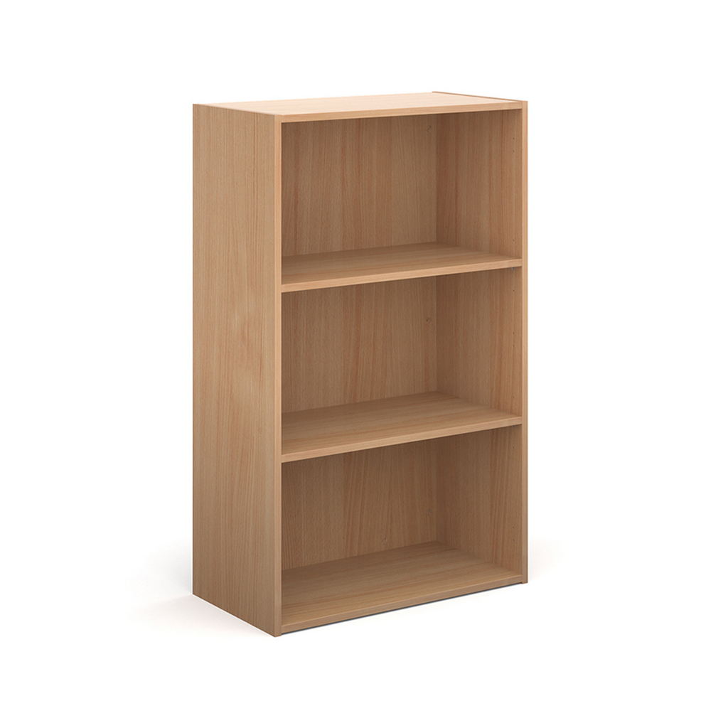 Picture of Contract bookcase 1230mm high with 2 shelves - beech