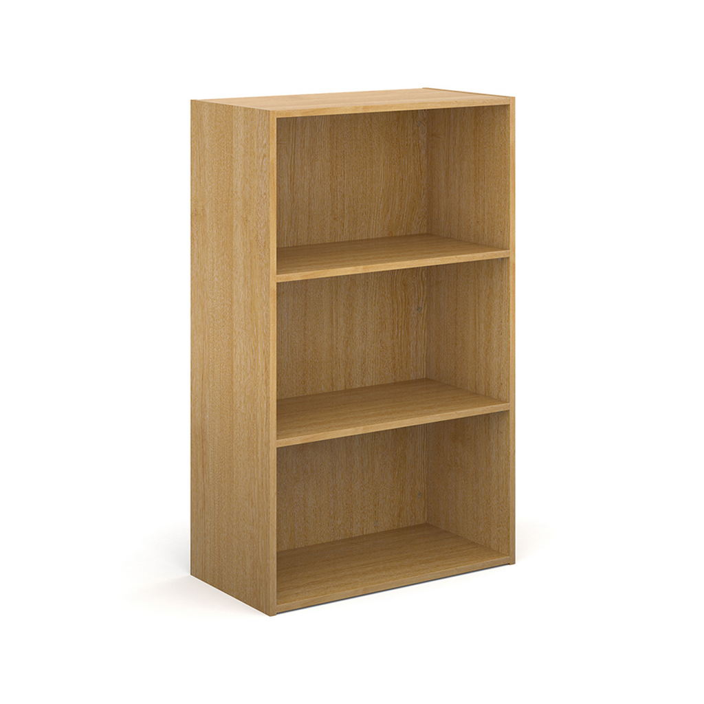 Picture of Contract bookcase 1230mm high with 2 shelves - oak