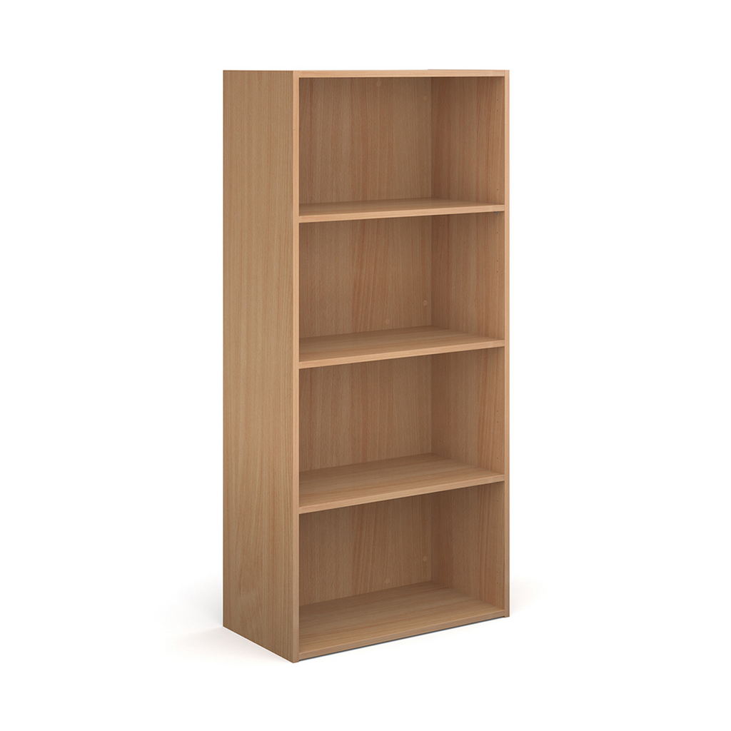 Picture of Contract bookcase 1630mm high with 3 shelves - beech