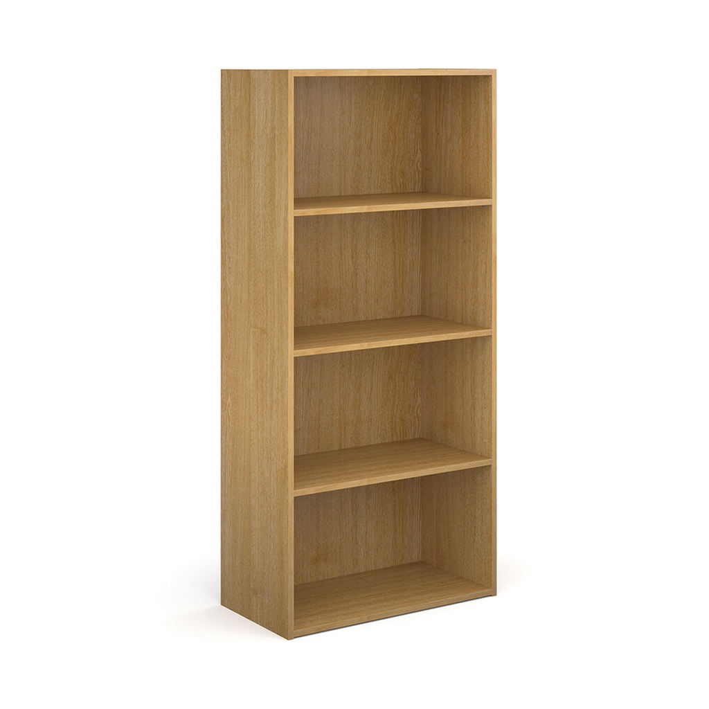 Picture of Contract bookcase 1630mm high with 3 shelves - oak