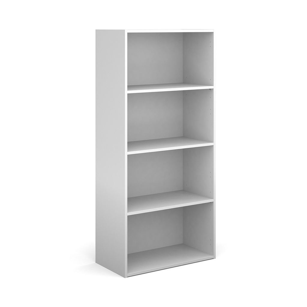 Picture of Contract bookcase 1630mm high with 3 shelves - white