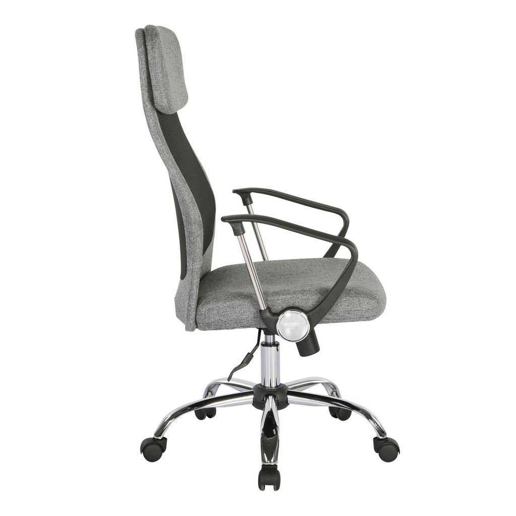 Picture of Chord high back operators chair with mesh back and headrest - grey