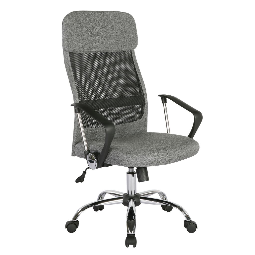 Picture of Chord high back operators chair with mesh back and headrest - grey