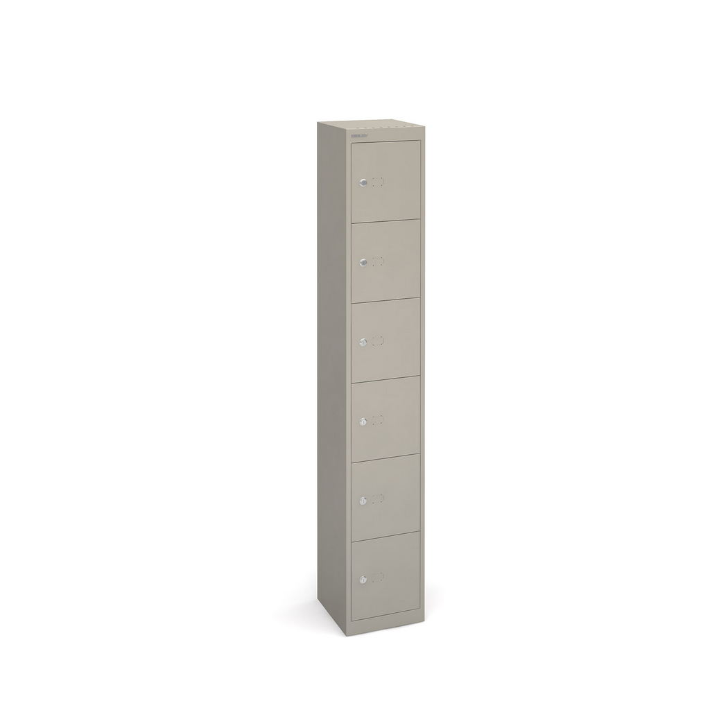 Picture of Bisley lockers with 6 doors 305mm deep - grey