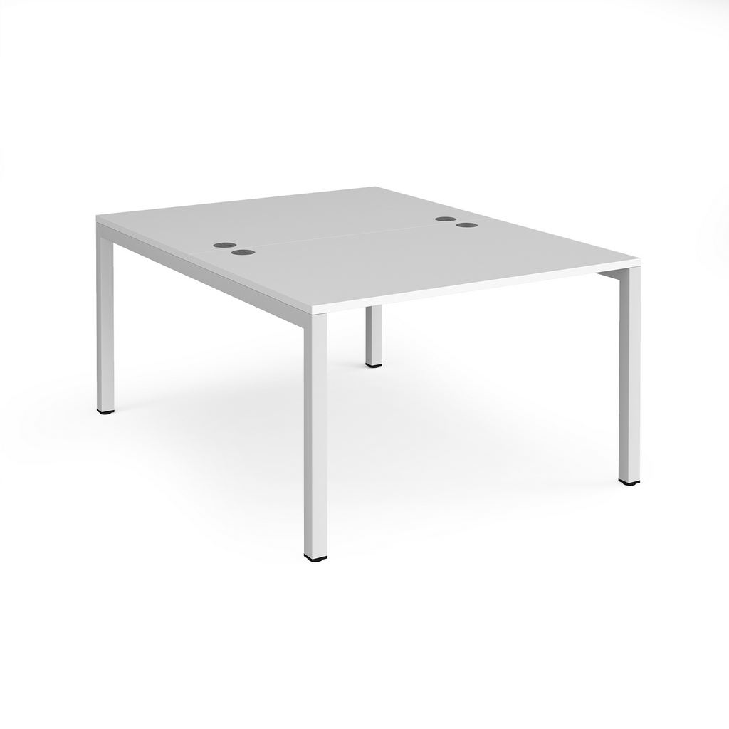 Picture of Connex back to back desks 1200mm x 1600mm - white frame, white top
