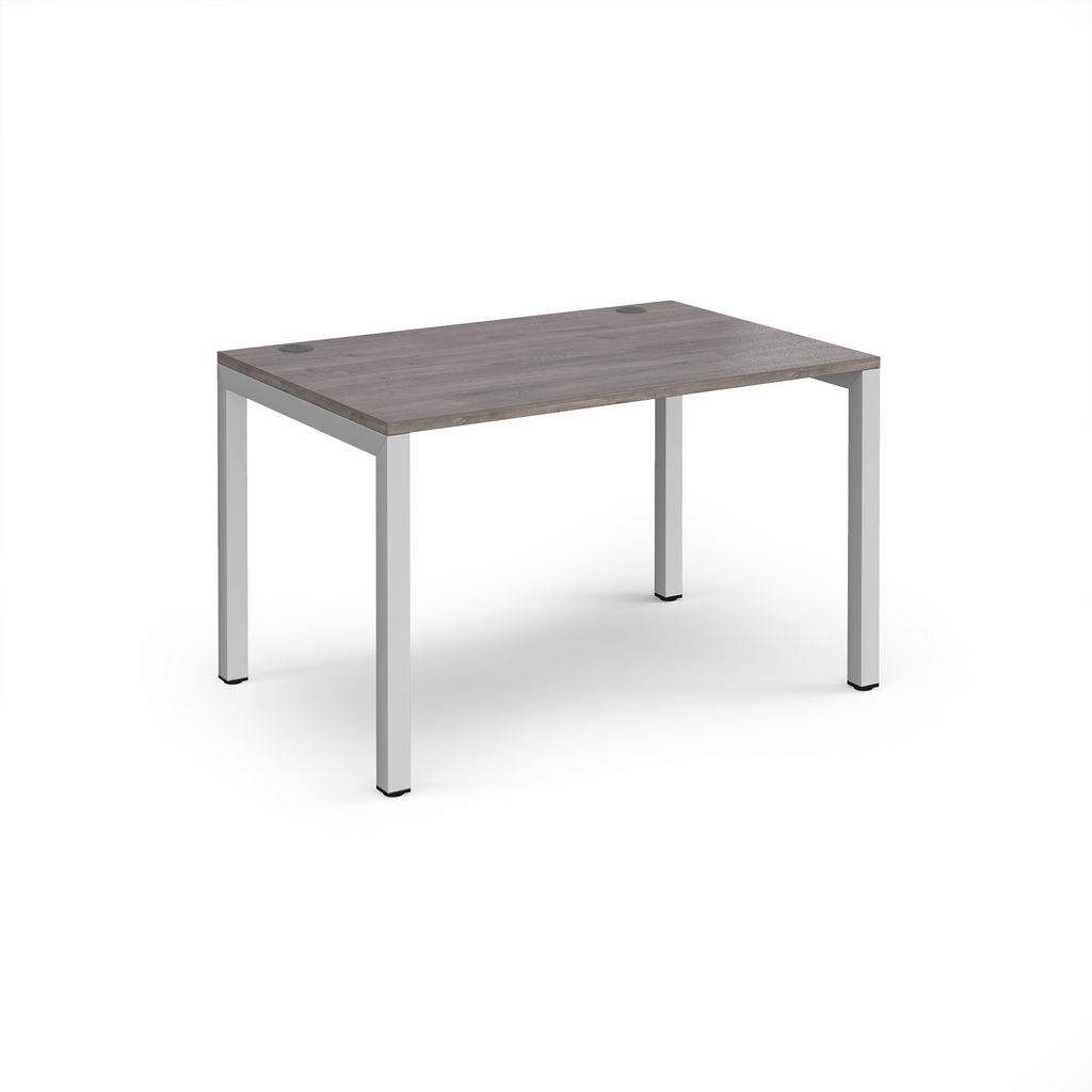 Picture of Connex single desk 1200mm x 800mm - silver frame, grey oak top