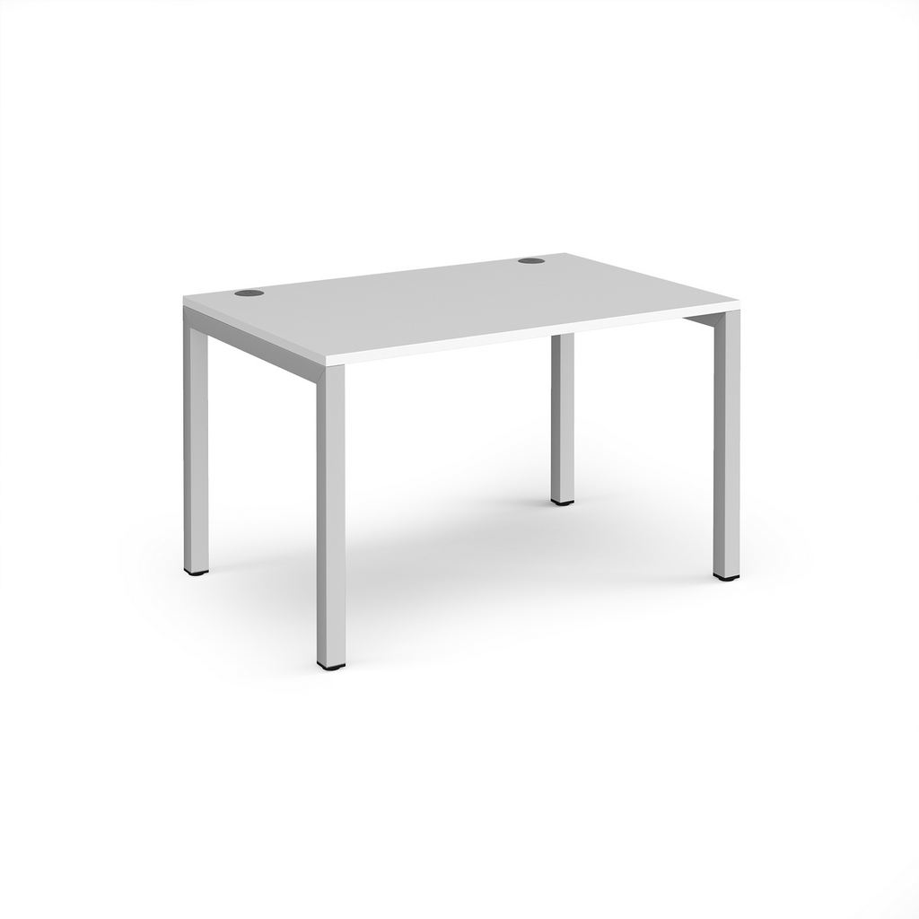 Picture of Connex single desk 1200mm x 800mm - silver frame, white top