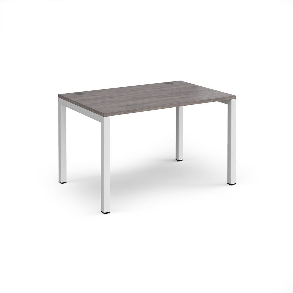 Picture of Connex single desk 1200mm x 800mm - white frame, grey oak top
