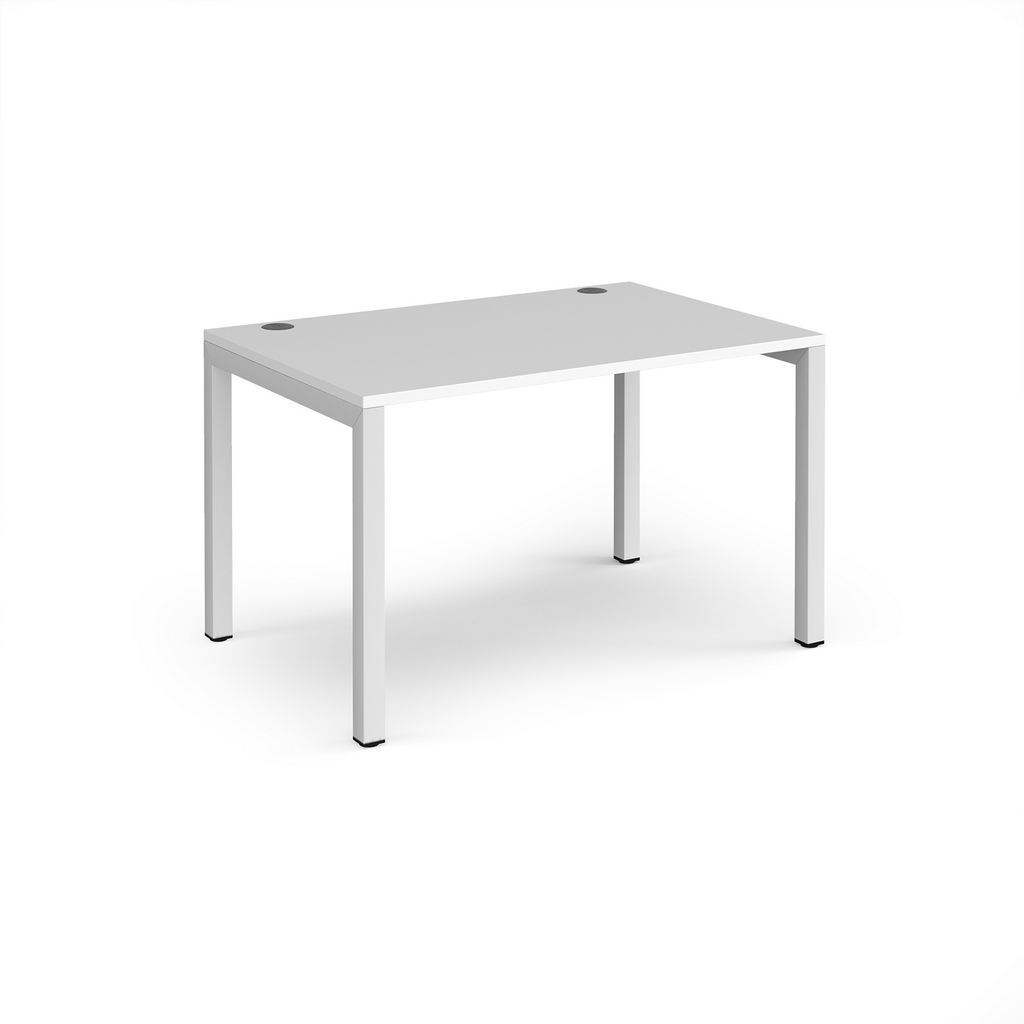 Picture of Connex single desk 1200mm x 800mm - white frame, white top