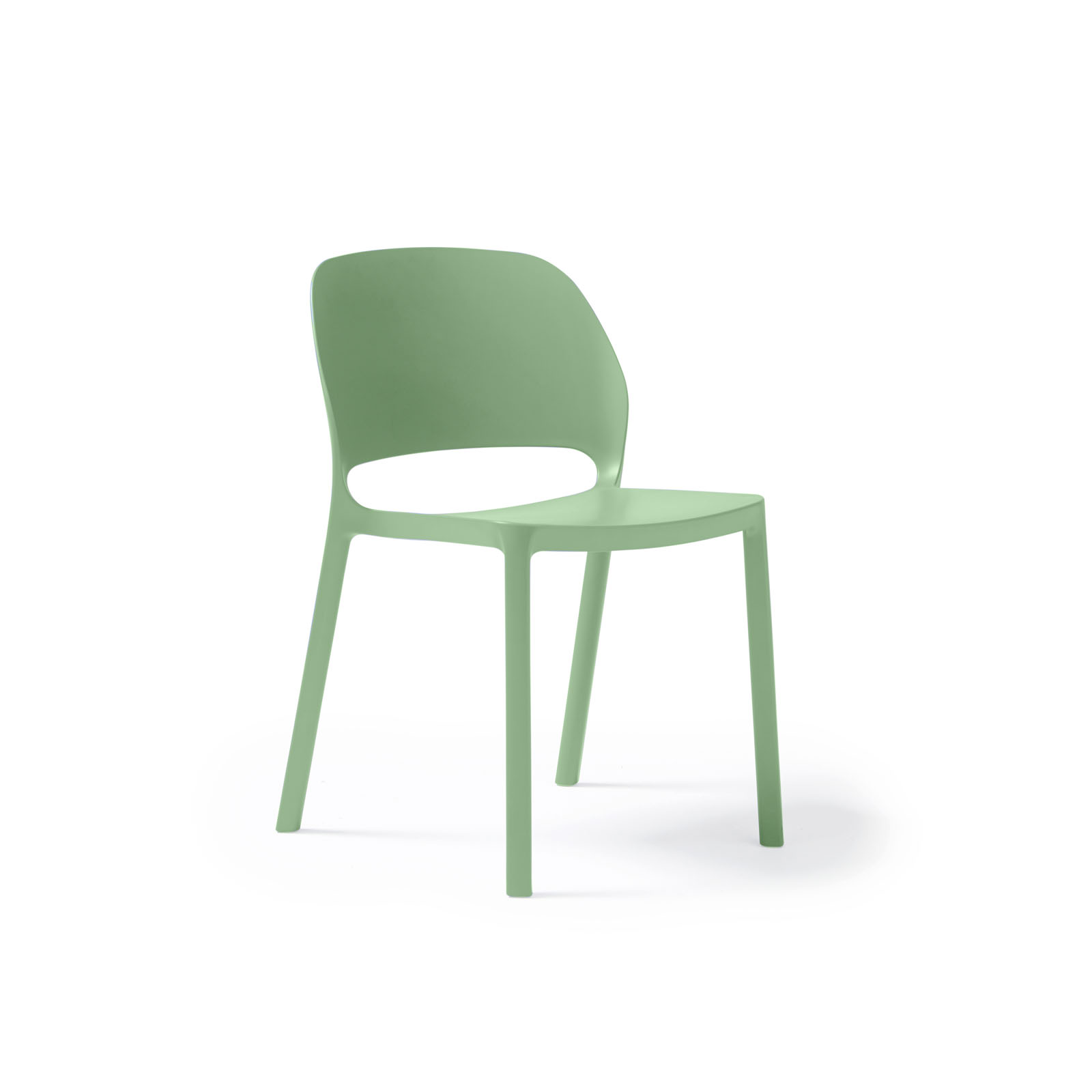 Picture of Contra one piece polypropylene chair in green
