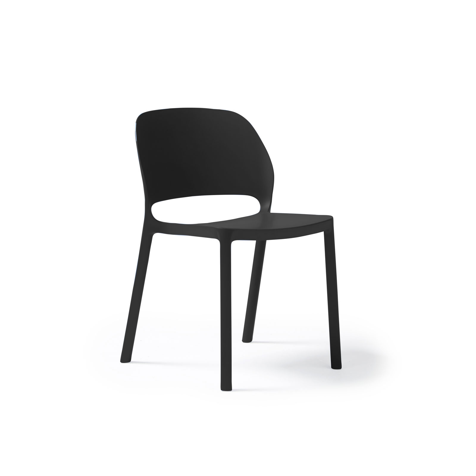 Picture of Contra one piece polypropylene chair in black