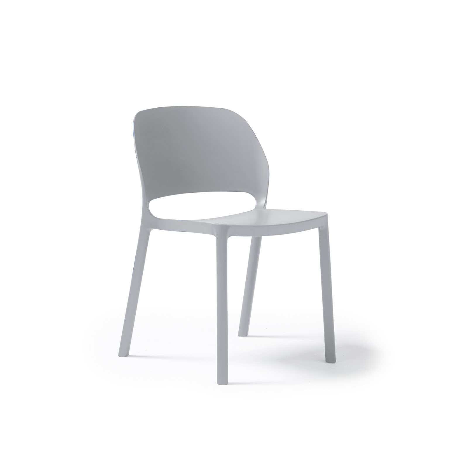 Picture of Contra one piece polypropylene chair in pearl grey