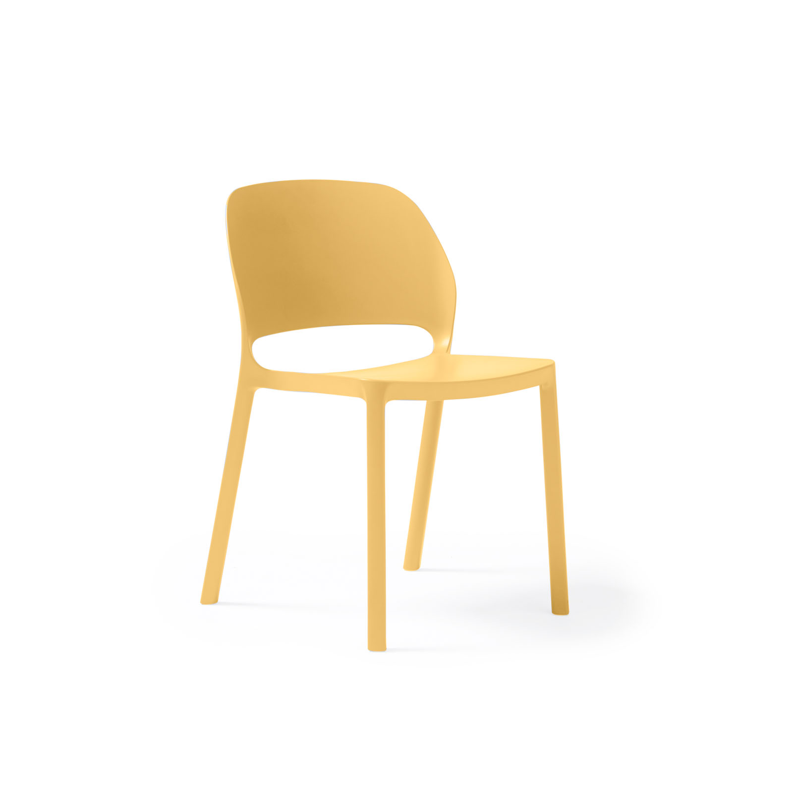 Picture of Contra one piece polypropylene chair in yellow