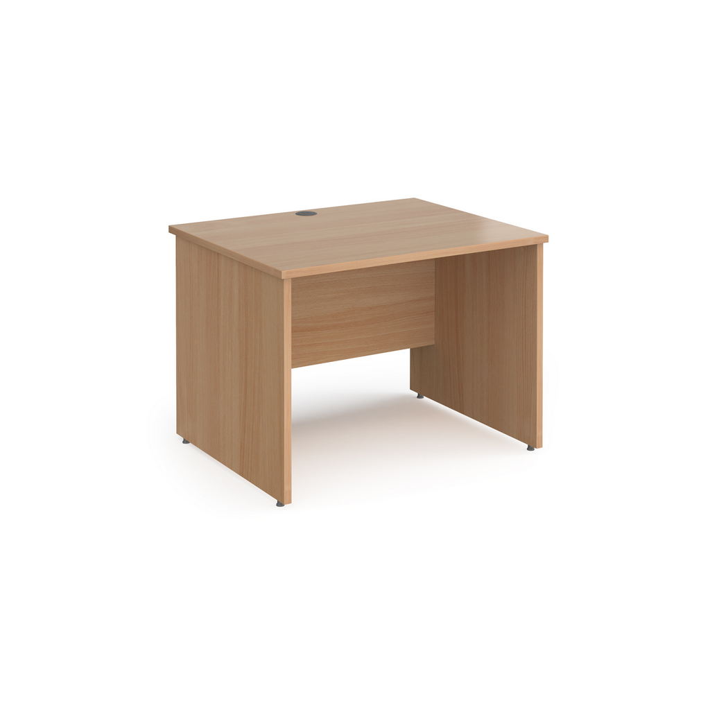 Picture of Contract 25 straight desk with panel leg 1000mm x 800mm - beech