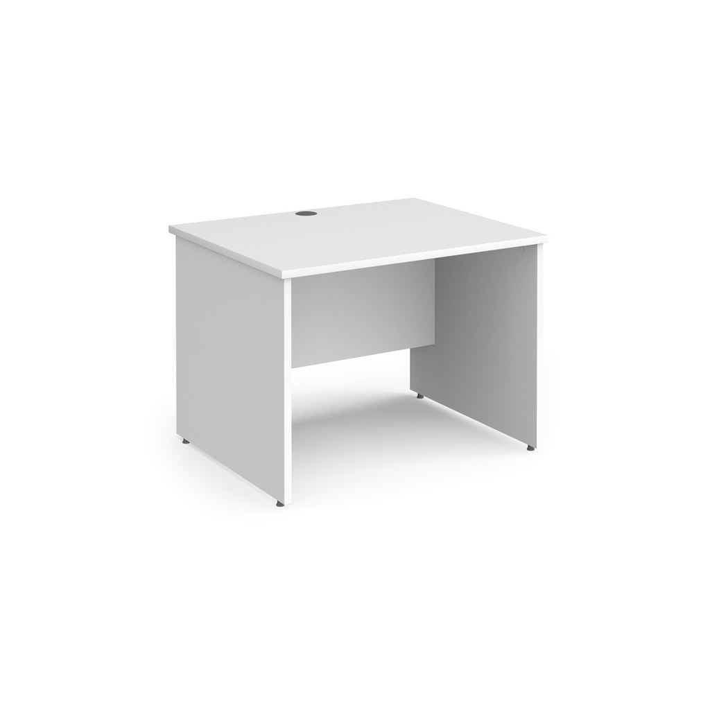 Picture of Contract 25 straight desk with panel leg 1000mm x 800mm - white