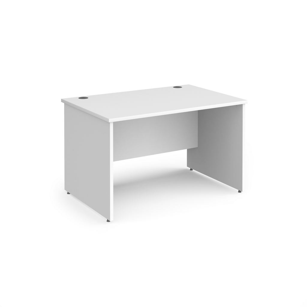 Picture of Contract 25 straight desk with panel leg 1200mm x 800mm - white