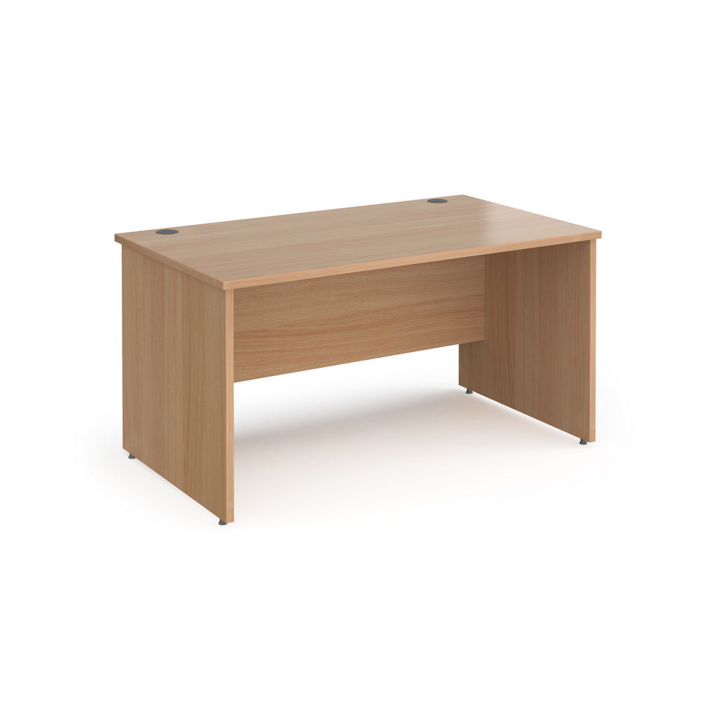 Picture of Contract 25 straight desk with panel leg 1400mm x 800mm - beech