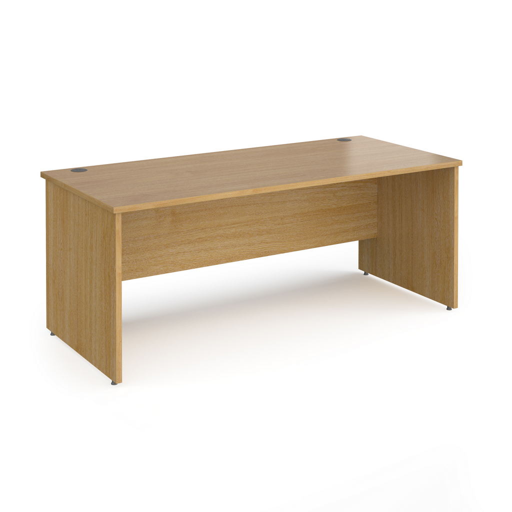 Picture of Contract 25 straight desk with panel leg 1800mm x 800mm - oak