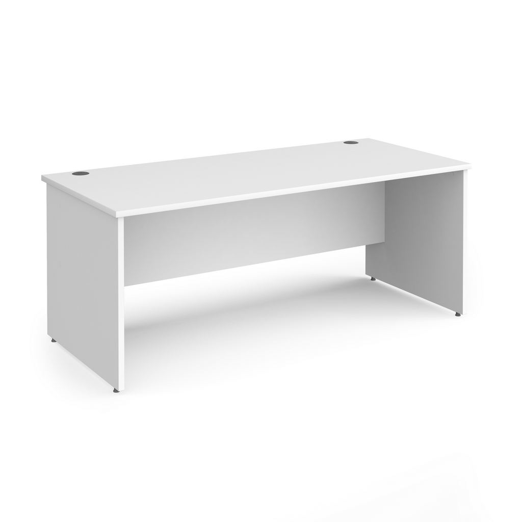 Picture of Contract 25 straight desk with panel leg 1800mm x 800mm - white
