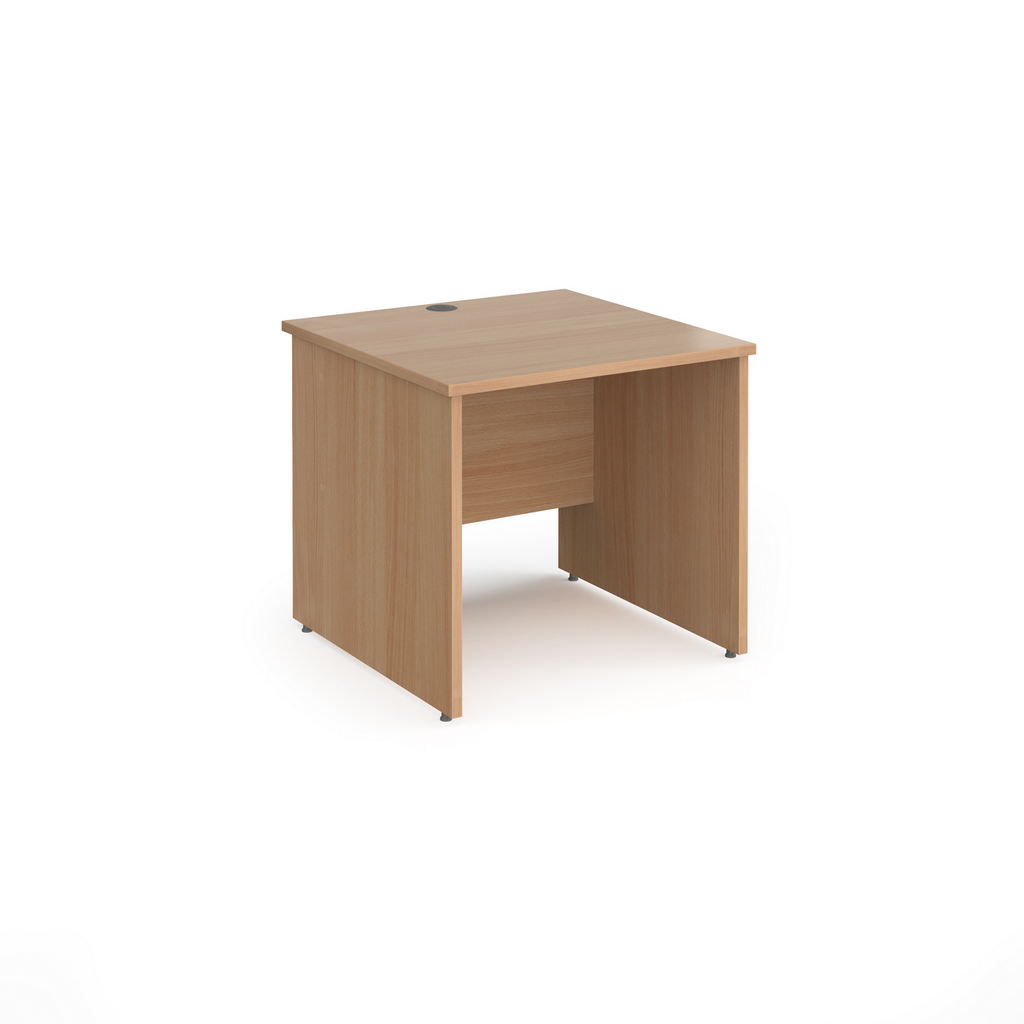 Picture of Contract 25 straight desk with panel leg 800mm x 800mm - beech