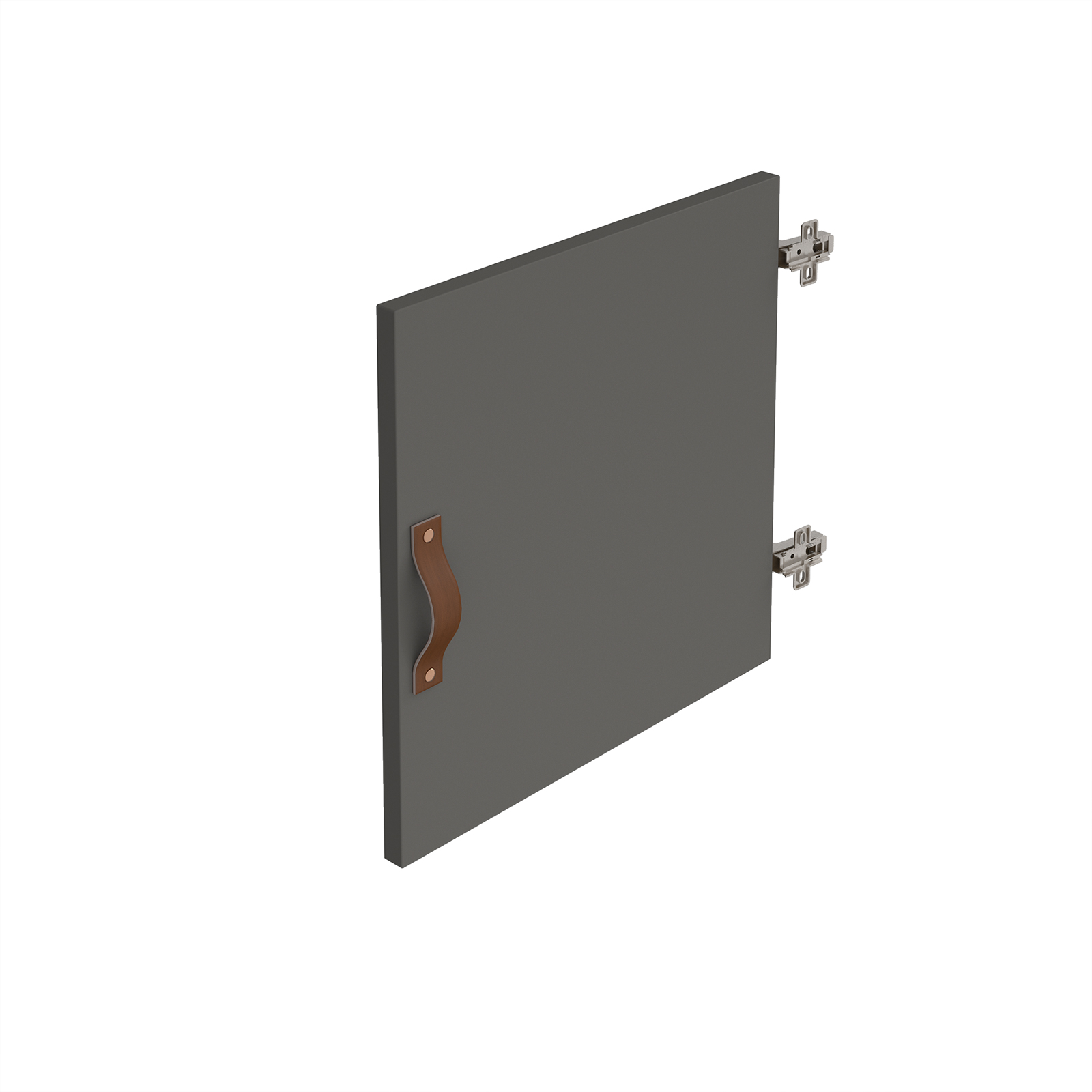 Picture of Storage unit insert - cupboard with leather strap handle - grey