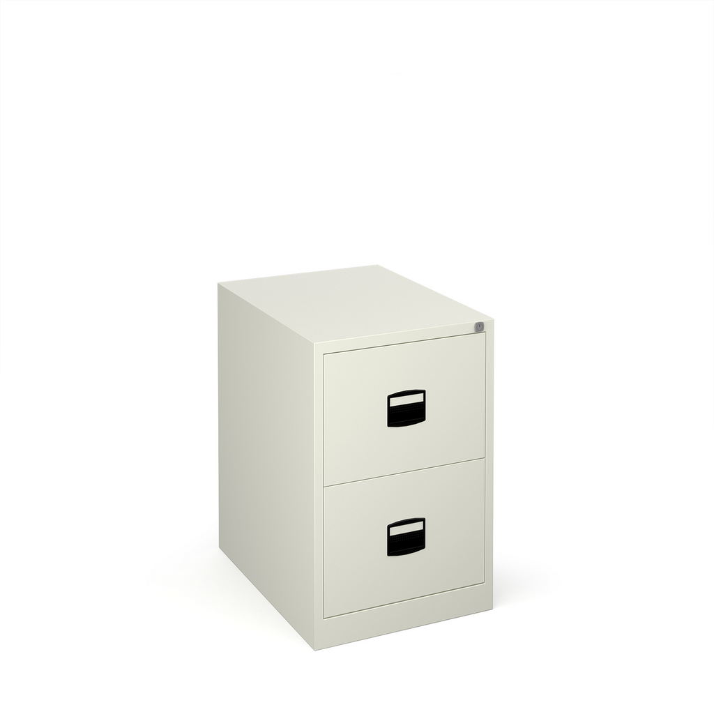 Picture of Steel 2 drawer contract filing cabinet 711mm high - white