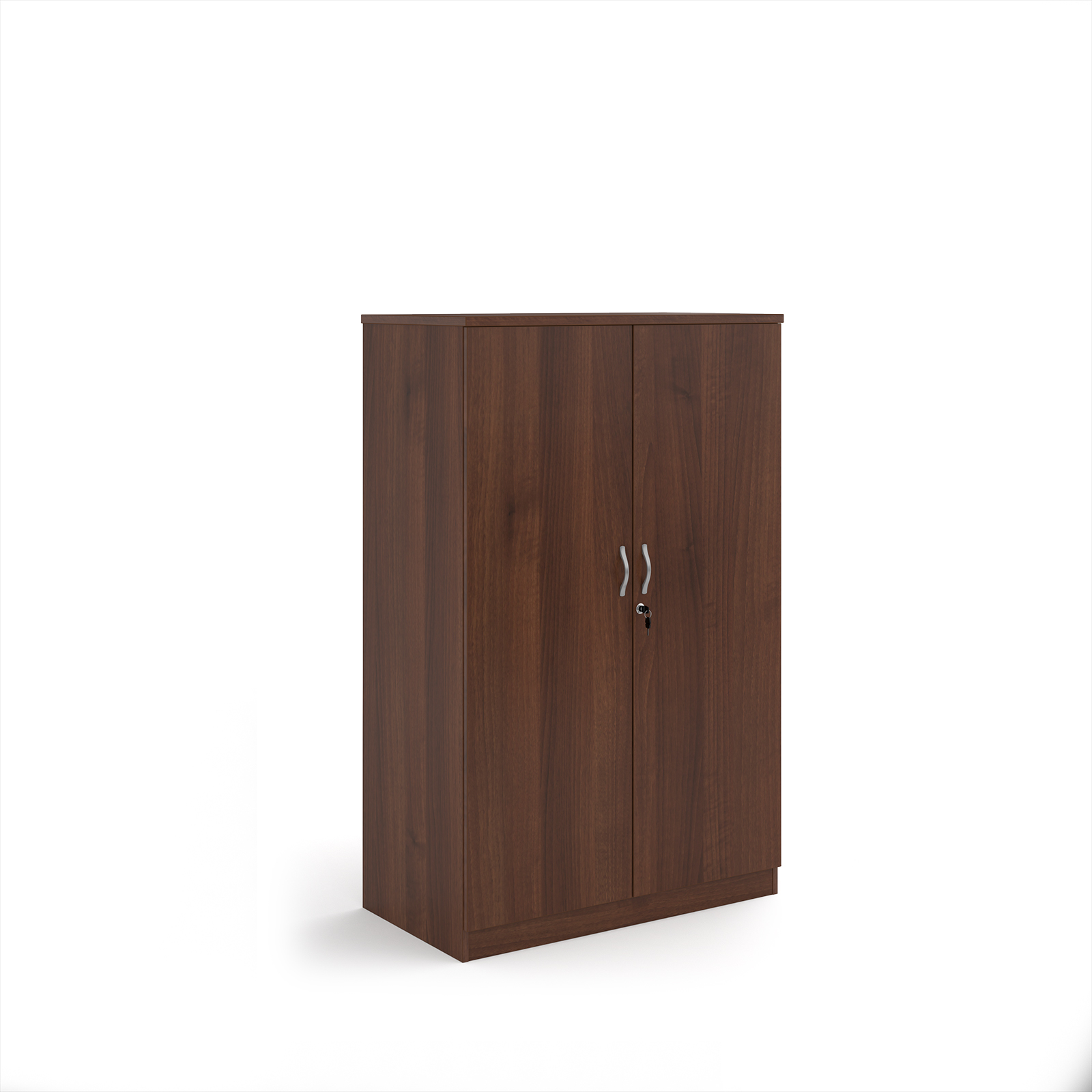 Picture of Systems double door cupboard 1600mm high - Walnut