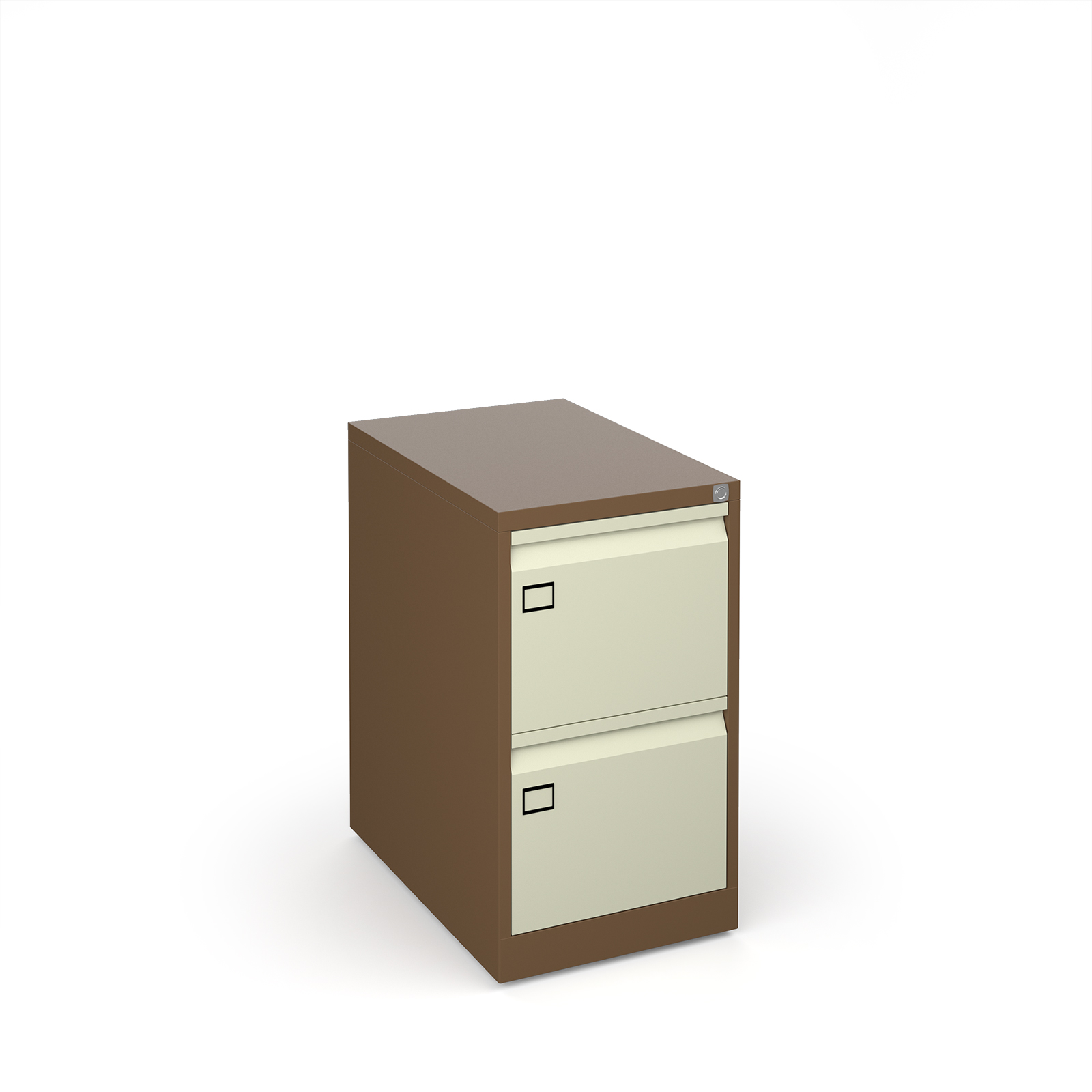 Picture of Steel 2 drawer filing cabinet 711mm high - coffee/cream