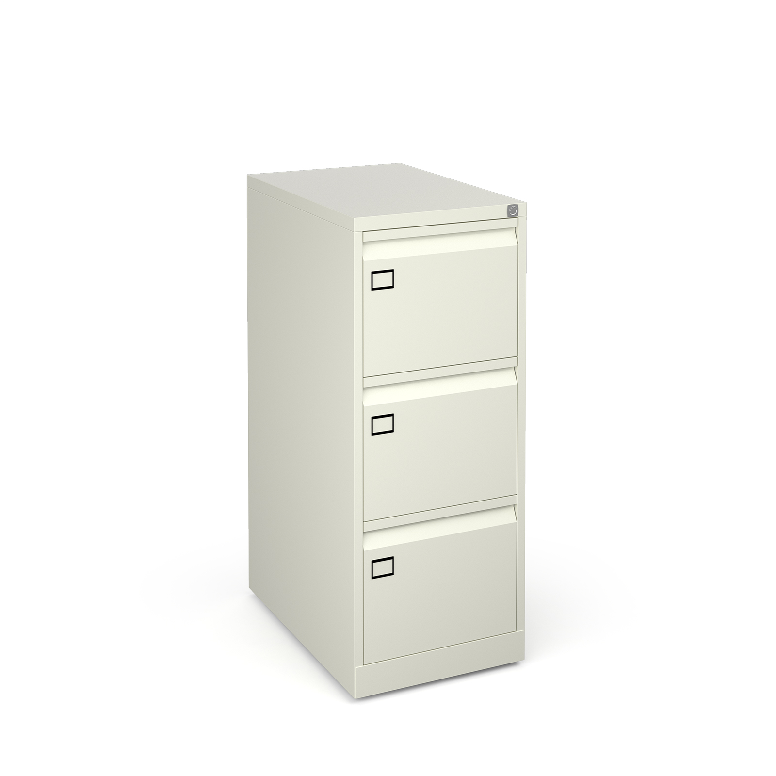 Picture of Steel 3 drawer filing cabinet 1016mm high - white