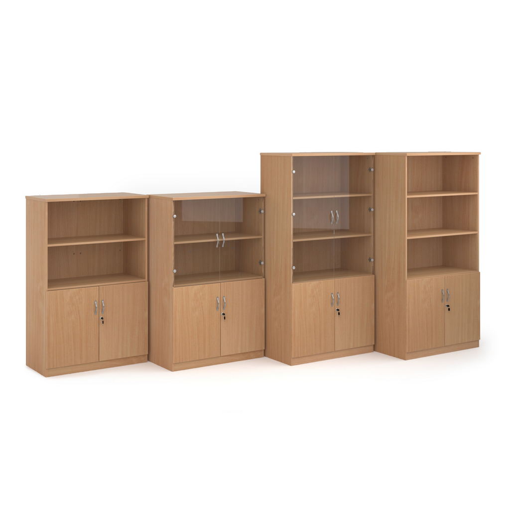 Picture of Deluxe combination unit with open top 2000mm high with 4 shelves - beech
