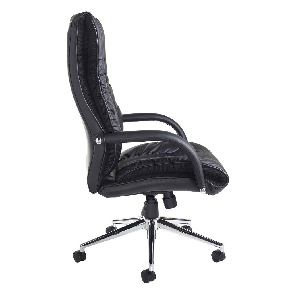 Picture of Derby high back executive chair - black faux leather