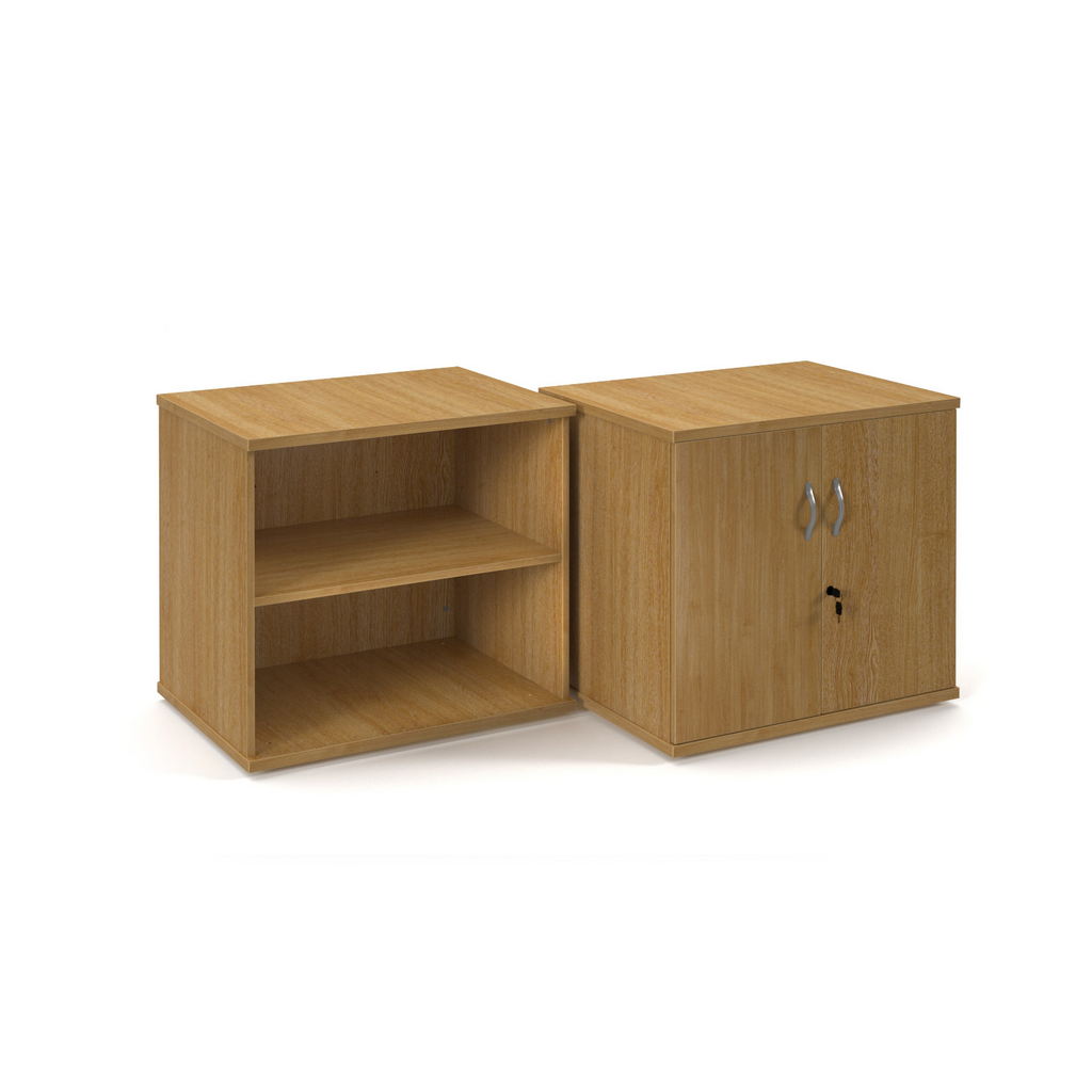 Picture of Deluxe desk high bookcase 600mm deep - oak