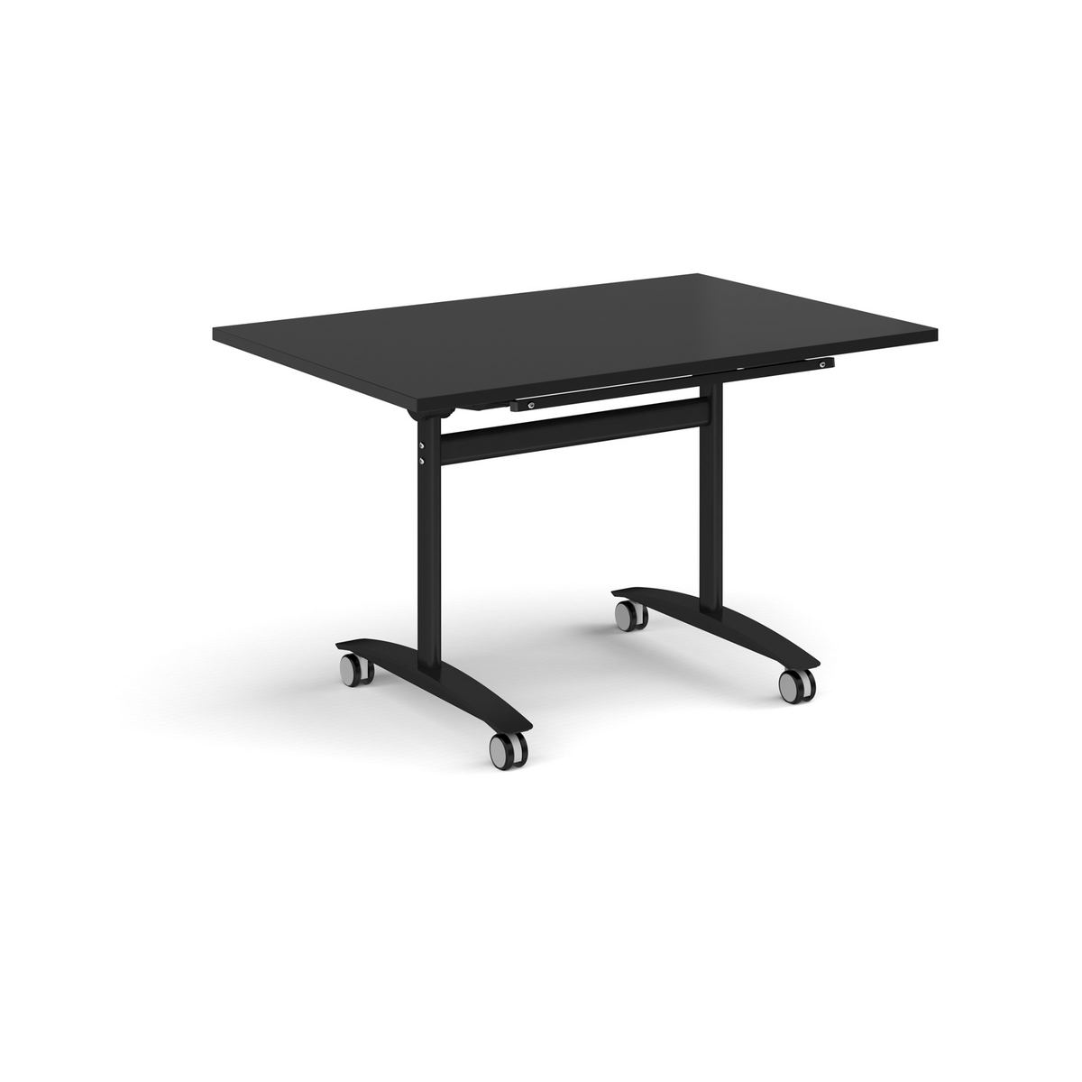 Picture of Rectangular deluxe flip top meeting table with black frame 1200mm x 800mm - Black