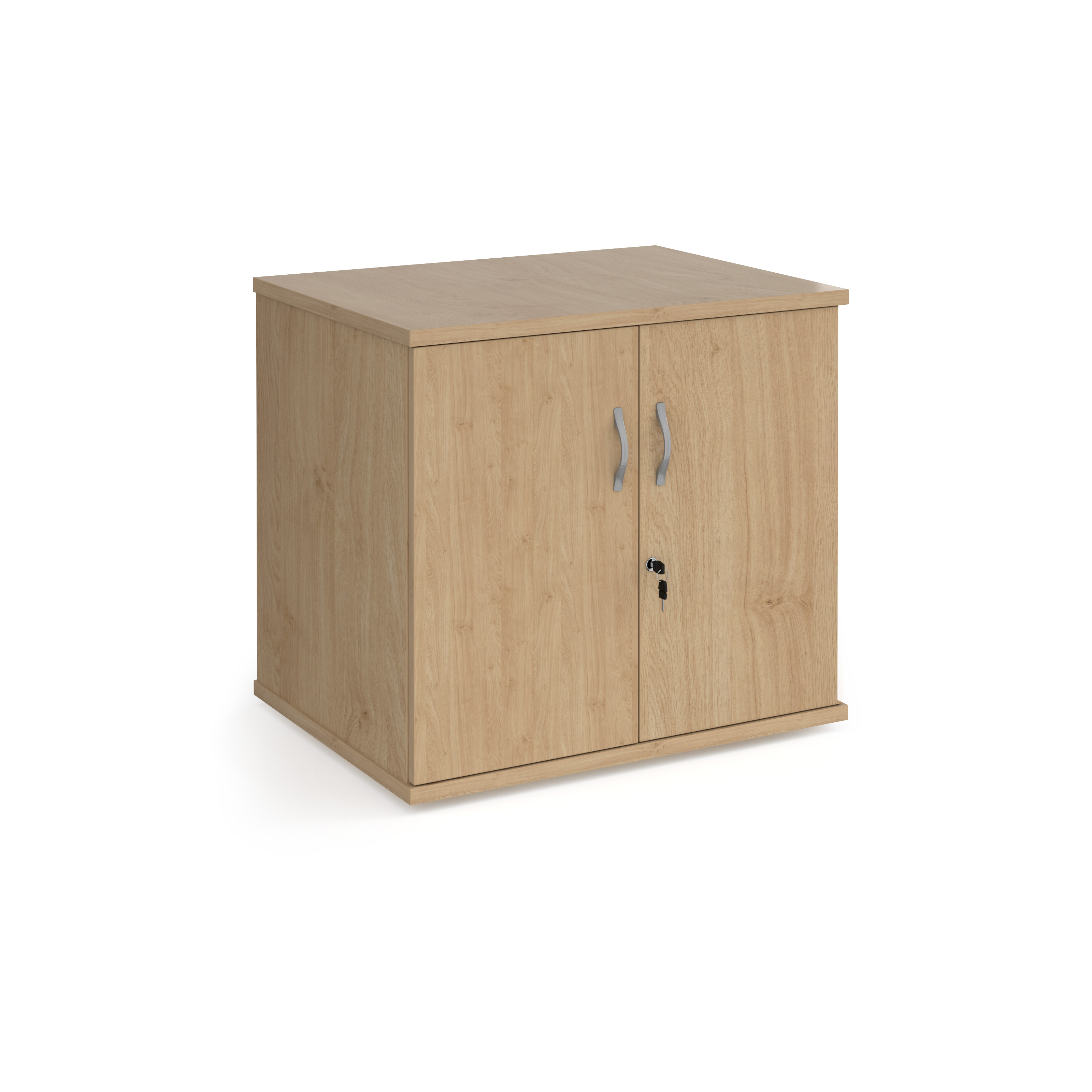 Picture of Deluxe double door desk high cupboard 600mm deep - Kendal Oak
