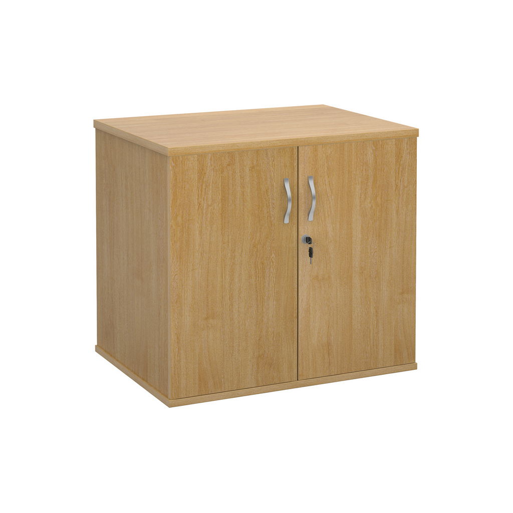 Picture of Deluxe double door desk high cupboard 600mm deep - oak