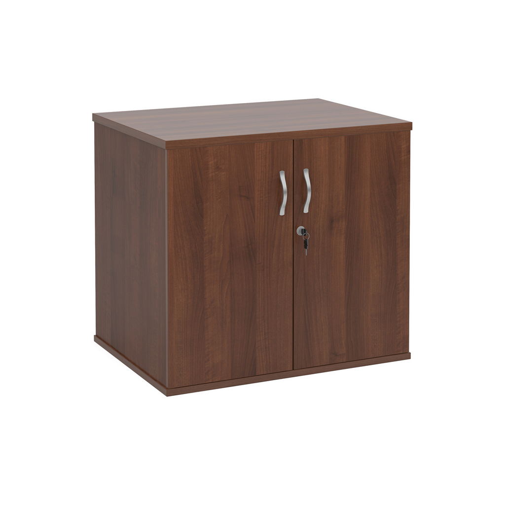 Picture of Deluxe double door desk high cupboard 600mm deep - walnut