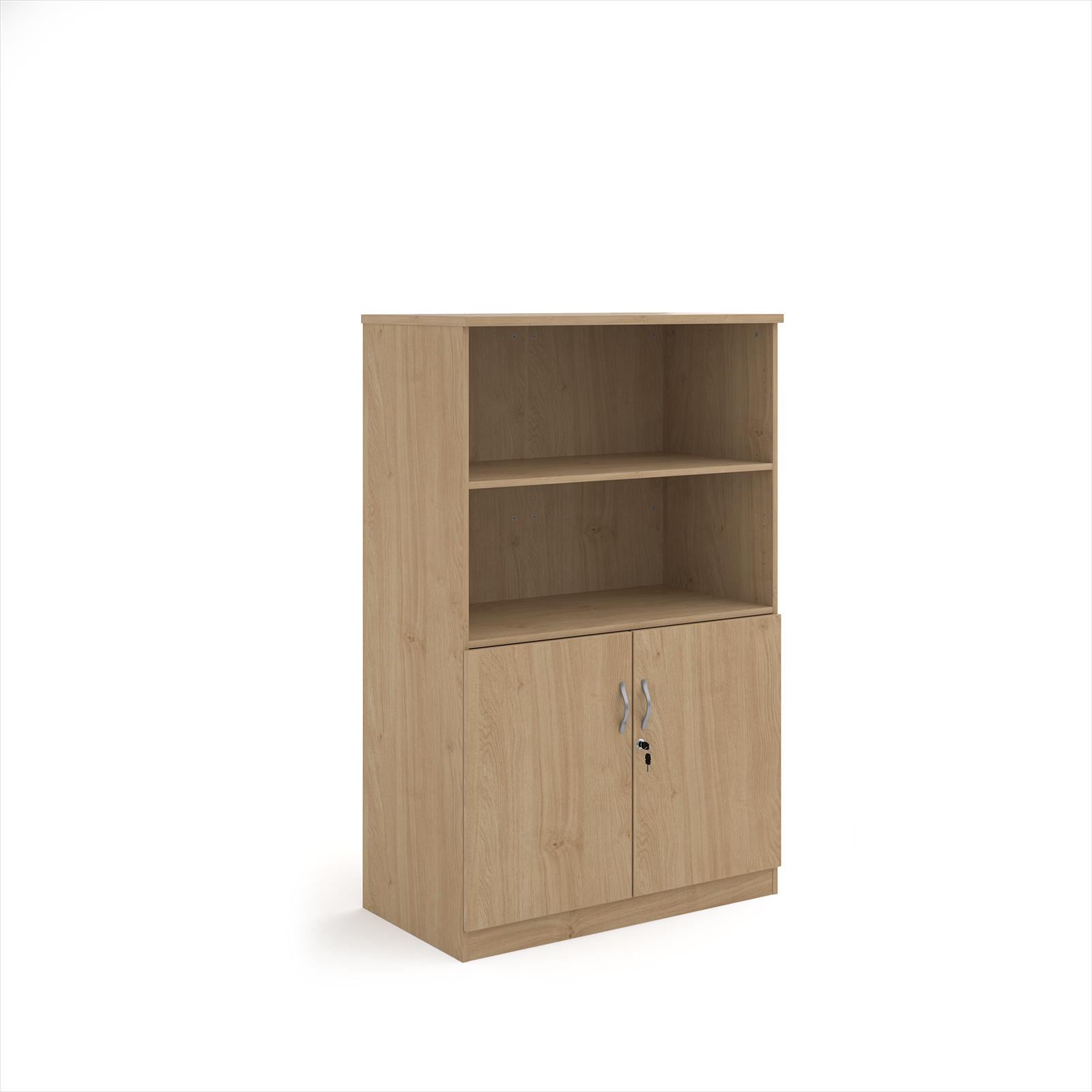 Picture of Deluxe combination unit with open top 1600mm high with 3 shelves - Kendal Oak