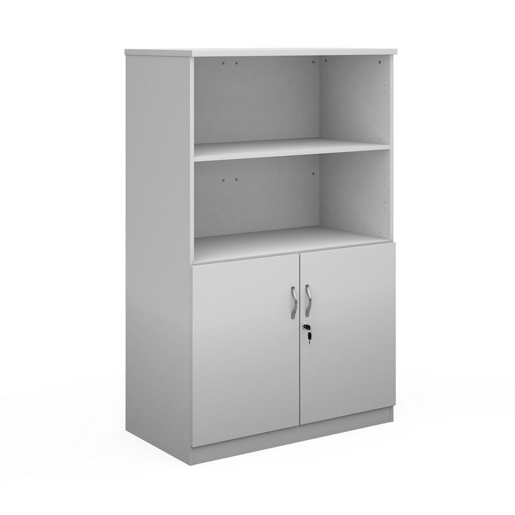Picture of Deluxe combination unit with open top 1600mm high with 3 shelves - white