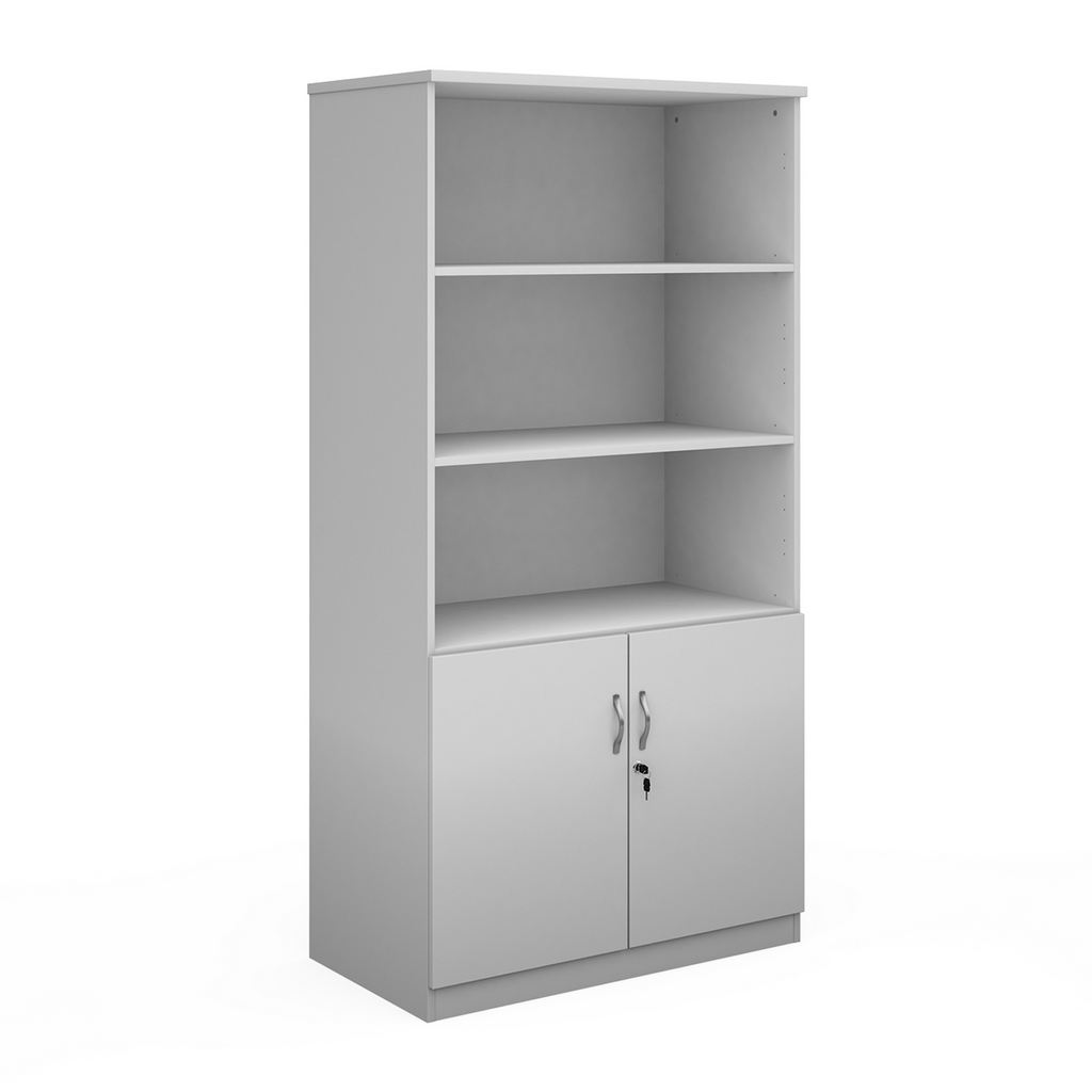Picture of Deluxe combination unit with open top 2000mm high with 4 shelves - white